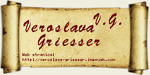 Veroslava Griesser vizit kartica